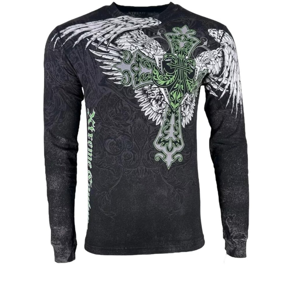 Xtreme Couture by Affliction Men's T-Shirt Long View Biker Cross S-5XL
